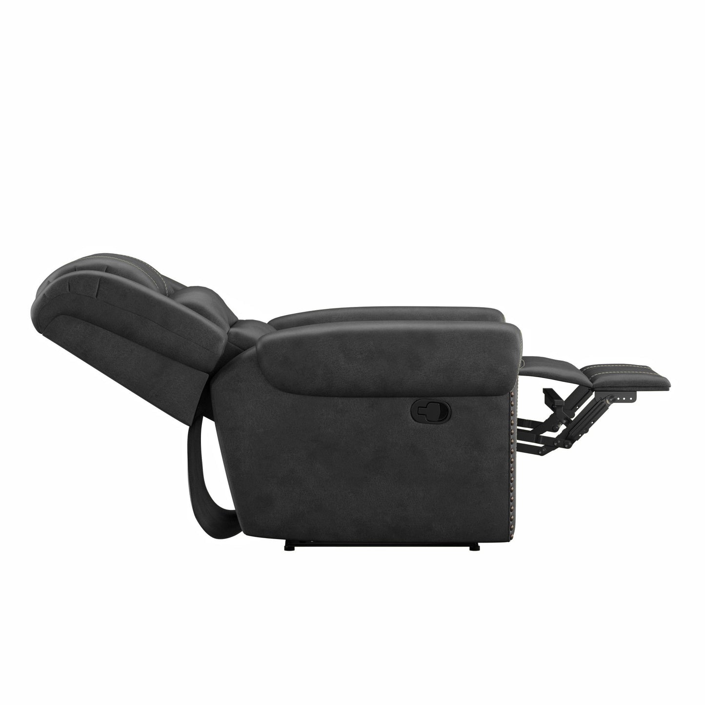 Reclining Sofa - Gray - Solid Wood