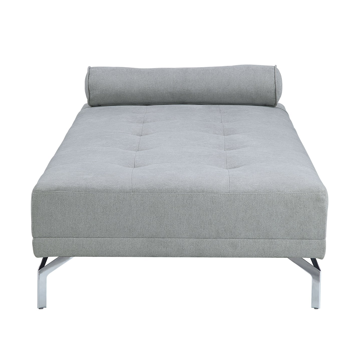 Quenti - Sofá cama de terciopelo con almohada - Gris