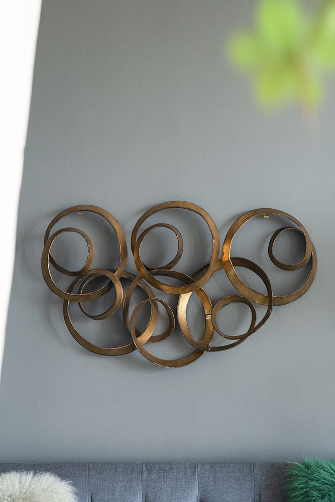 Decoración de pared SerethaLeaf - Dorado
