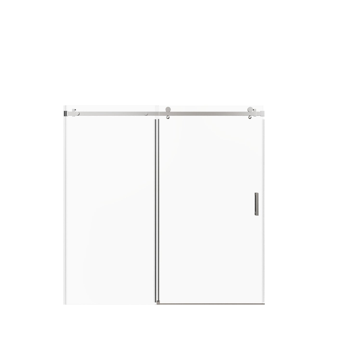 Frameless Single Sliding Shower Door, Sgcc Tempered Glass, Reversible
