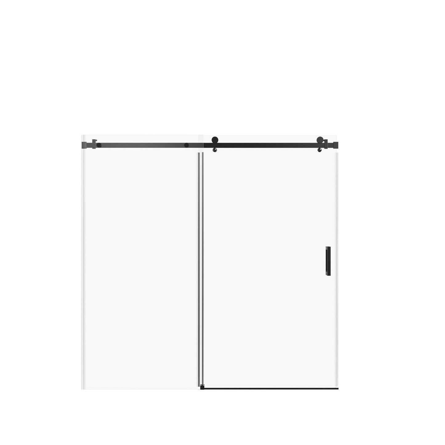 Frameless Single Sliding Shower Door, Sgcc Tempered Glass, Reversible