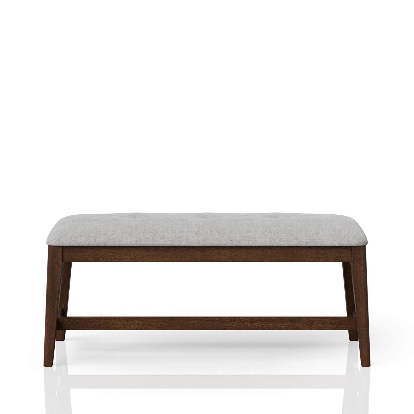 Banco de comedor tapizado sin respaldo, estilo Mid Century Seating, beige