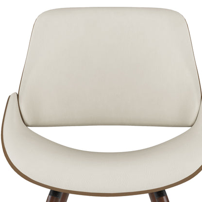 Malden - Silla de comedor tapizada de madera curvada con respaldo de madera