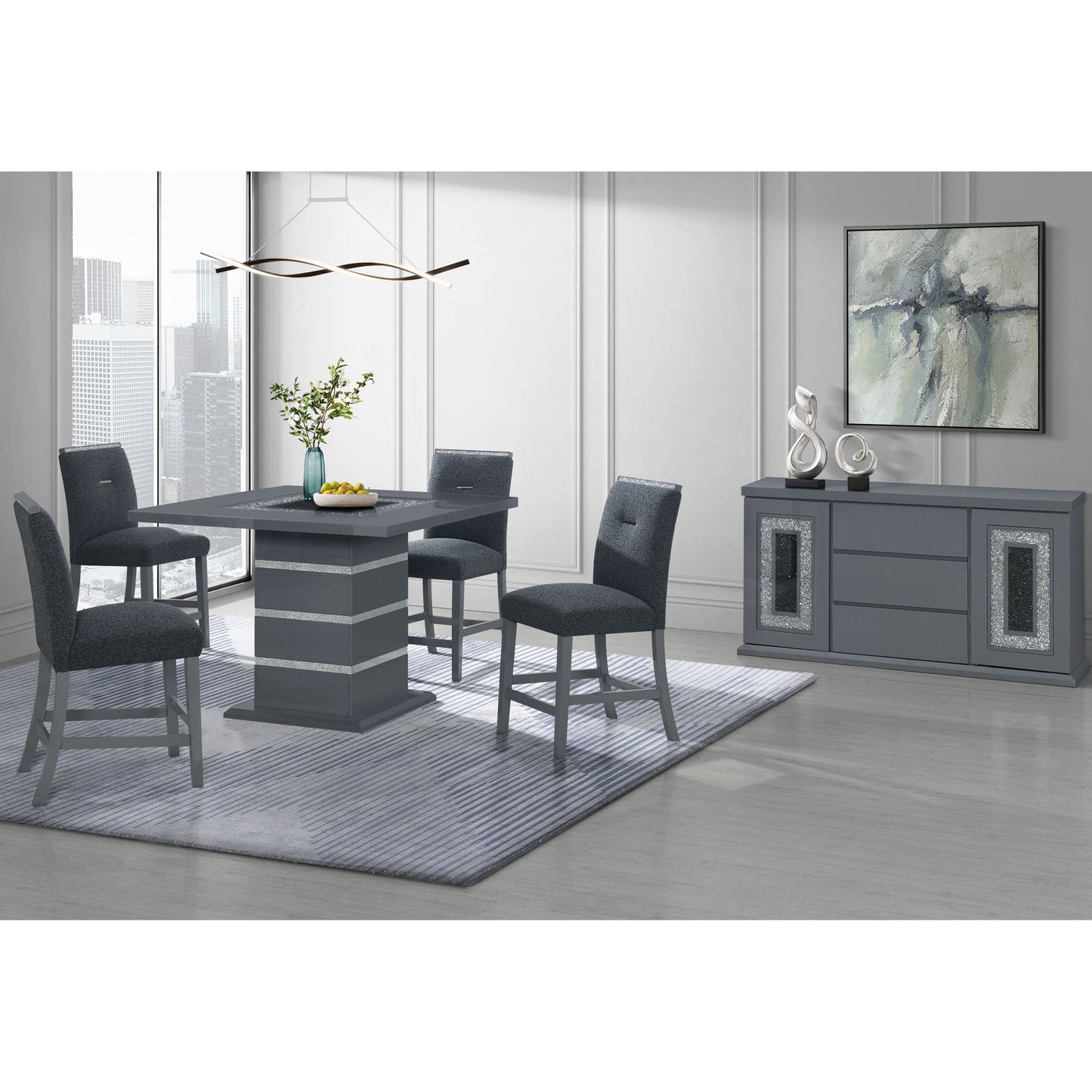 Ariya - Bar Stools (Set of 2) - Dark Gray