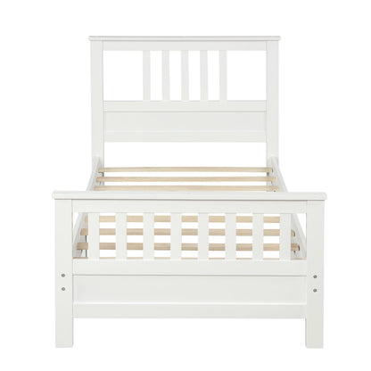 Platform Bed With Paneled Headboard And Footboard