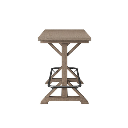 Bar Height Trestle Table - Brown - Solid Wood