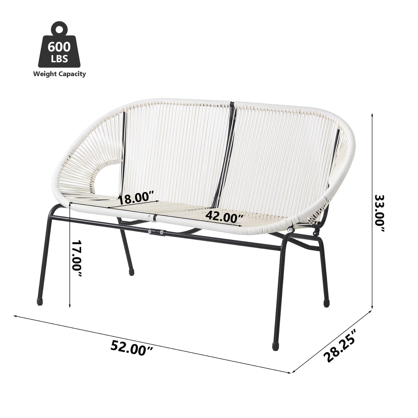Condessa - Outdoor Patio Wicker Loveseat