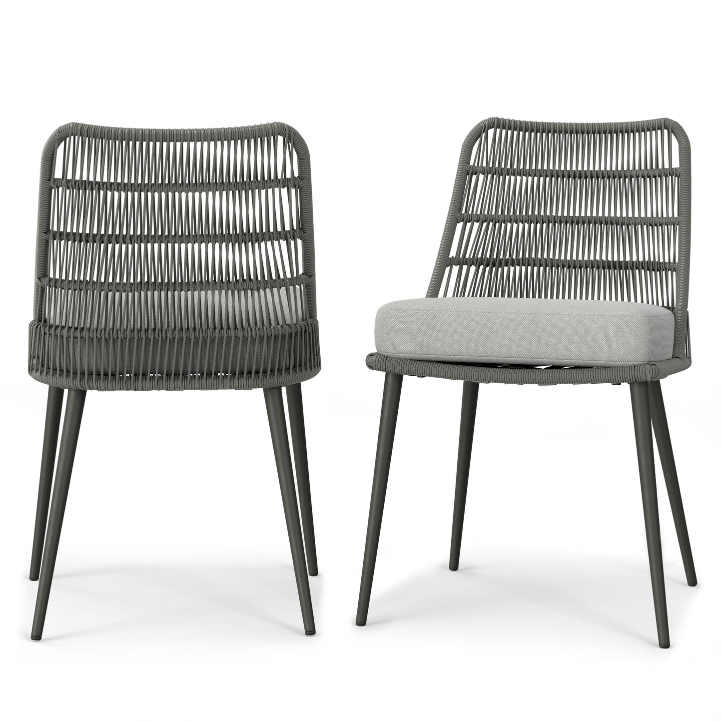 Beachside - Silla de comedor para exterior (juego de 2) - Gris