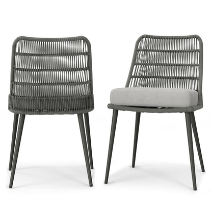 Beachside - Silla de comedor para exterior (juego de 2) - Gris