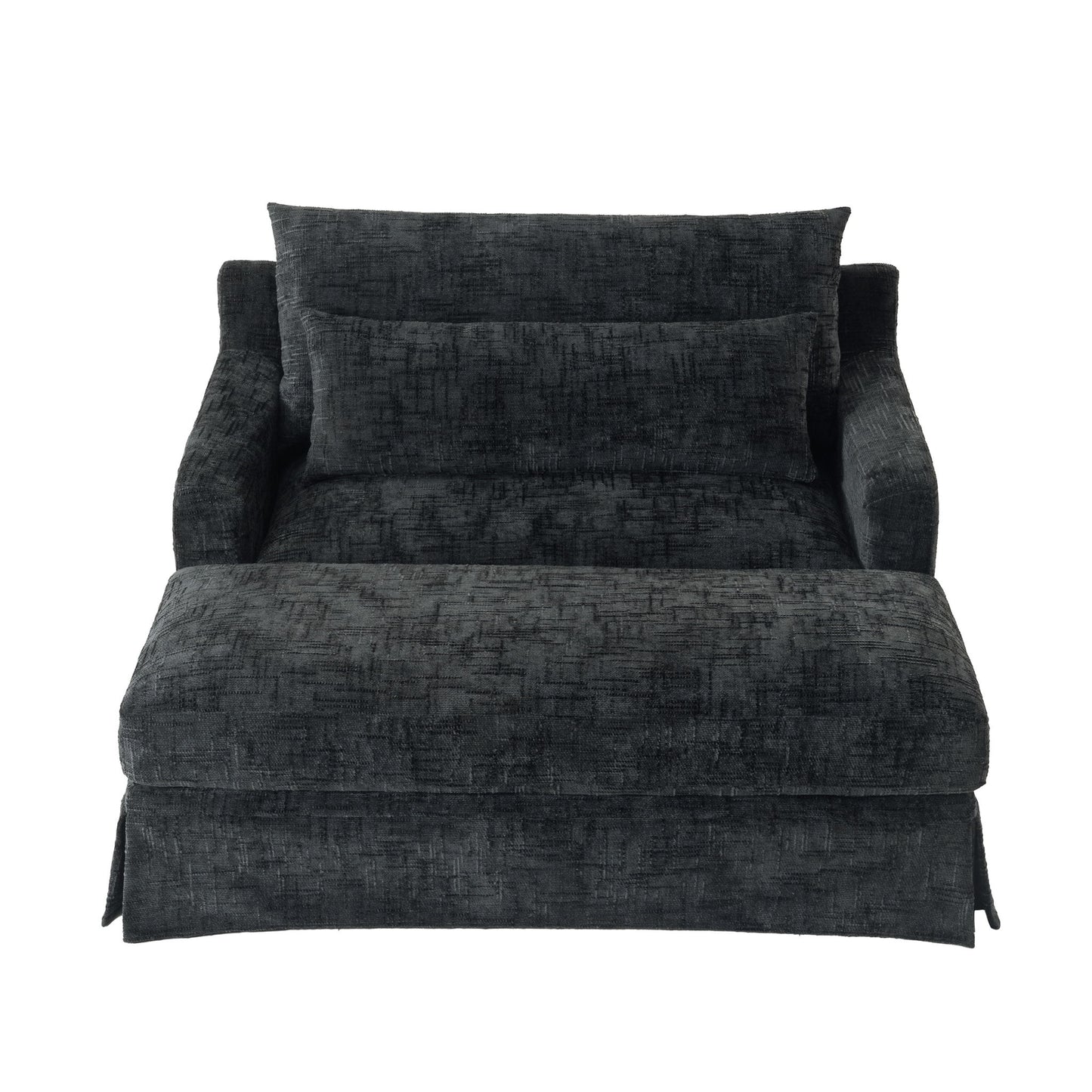 Sofa Bed Loveseat With Textured Surface And 2 Cushions