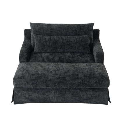 Sofa Bed Loveseat With Textured Surface And 2 Cushions