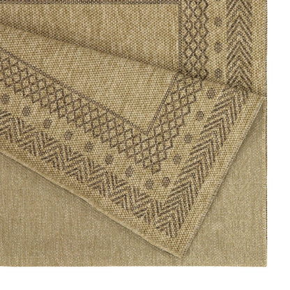 Alfombra Earth de polipropileno, 2,28 m x 3,18 m, para interior y exterior, color yute, color moca
