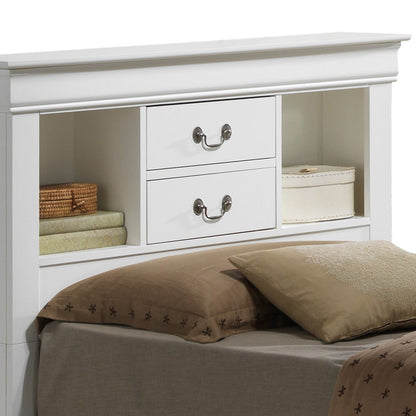 Traditional Style Bookcase Storage Bed