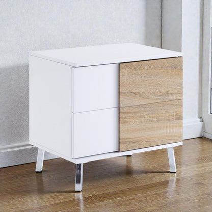 Verux - Mesa auxiliar de alto brillo - Blanca