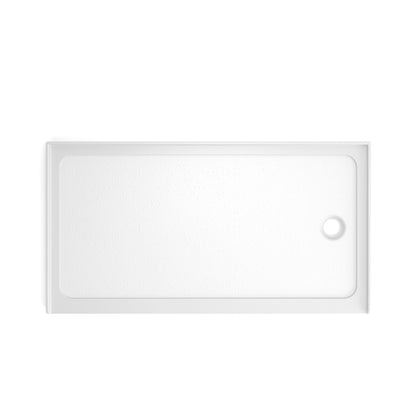 Shower Base Drain With Single Threshold Design