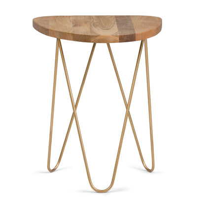 Patrice - Handcrafted Metal And Wood Accent Table