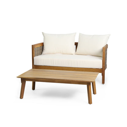 Outdoor Seating Group With Cushions And Coffee Table