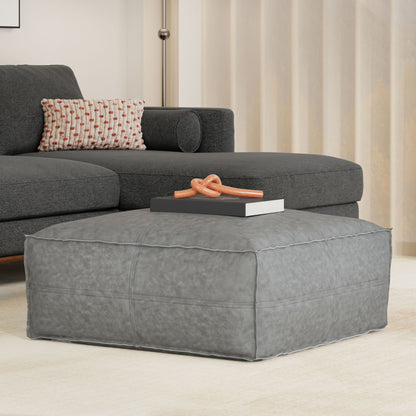 Brody - Puf cuadrado grande para mesa de centro