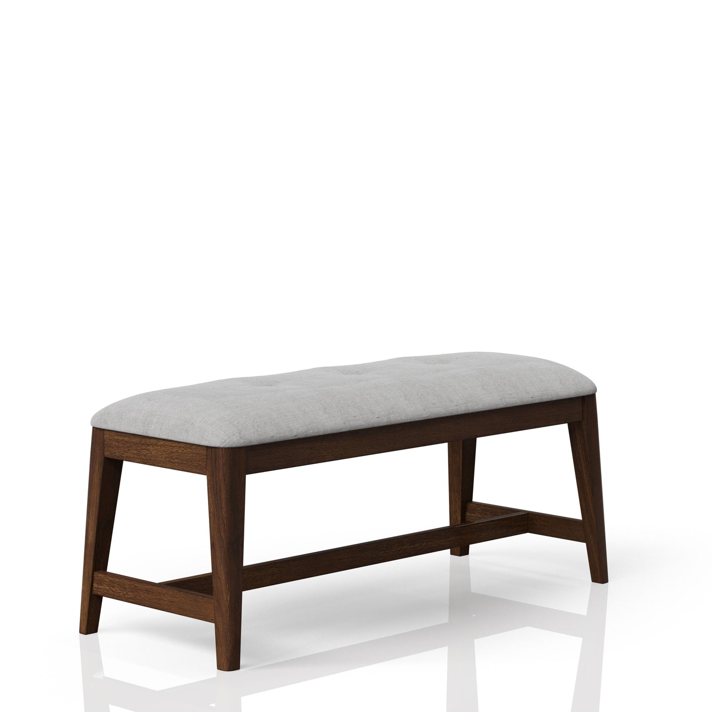 Banco de comedor tapizado sin respaldo, estilo Mid Century Seating, beige