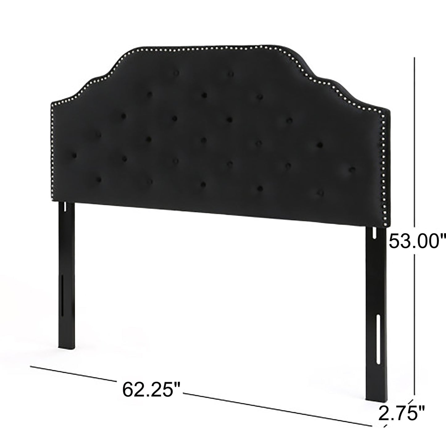 Charismatic - Size Headboard With Button Tufting And Nailhead Trim