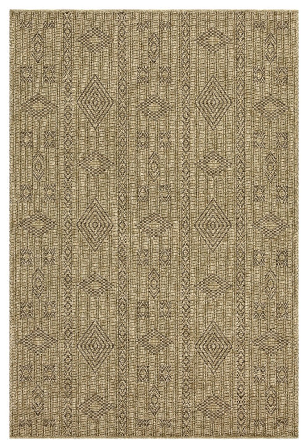 Alfombra Earth (80 cm x 220 cm) para interior y exterior, color yute, color moca