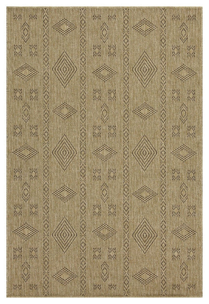 Alfombra Earth (80 cm x 220 cm) para interior y exterior, color yute, color moca