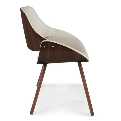 Malden - Silla de comedor tapizada de madera curvada con respaldo de madera