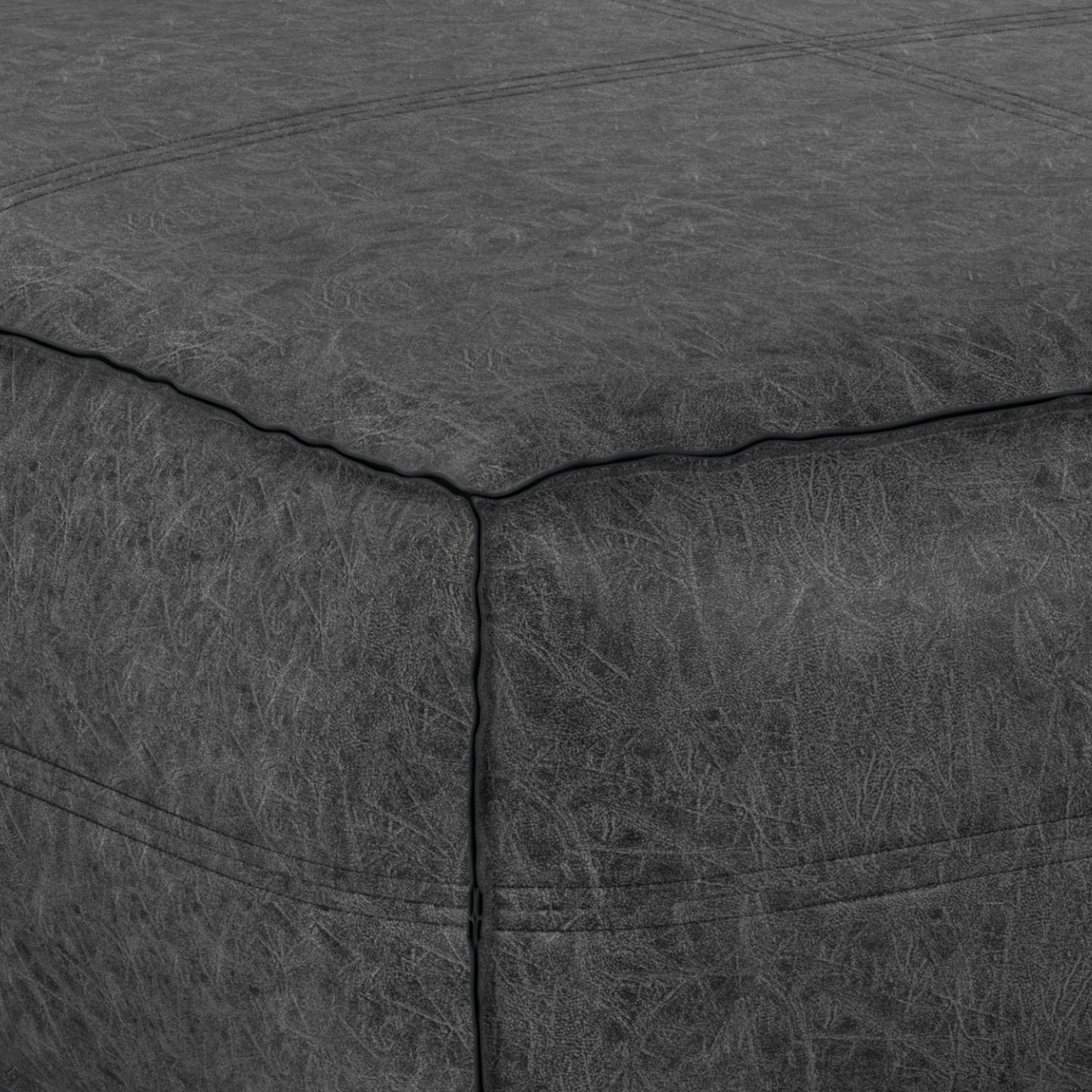 Brody - Puf cuadrado grande para mesa de centro