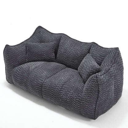 Comfortable Dual Beanbag Chair With High Resilience Foam Core For 2 People