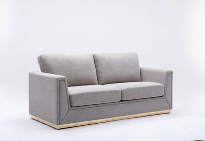 Valin - Linen Sofa For Living Room - Gray