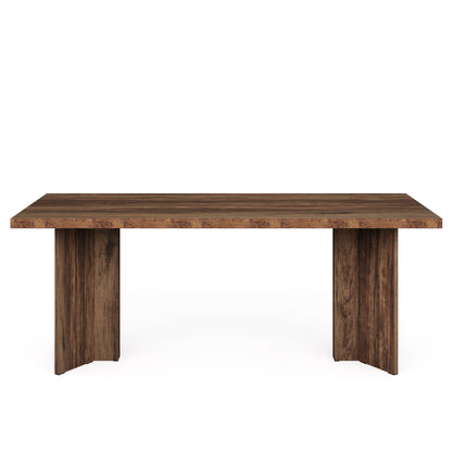 Executive Desk, Vintage Computer Workstation With Thickened Tabletop