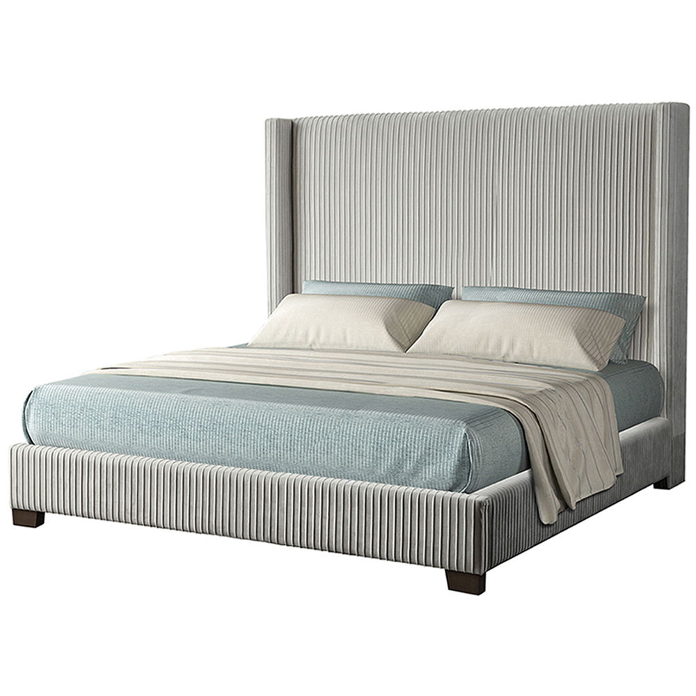 Upholstered Bed, Space-Saving Design