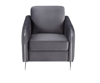 Hathaway - Sillón de terciopelo con acento moderno y elegante