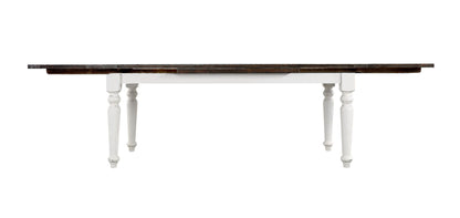 Dining Table With Leafs - Brown / White