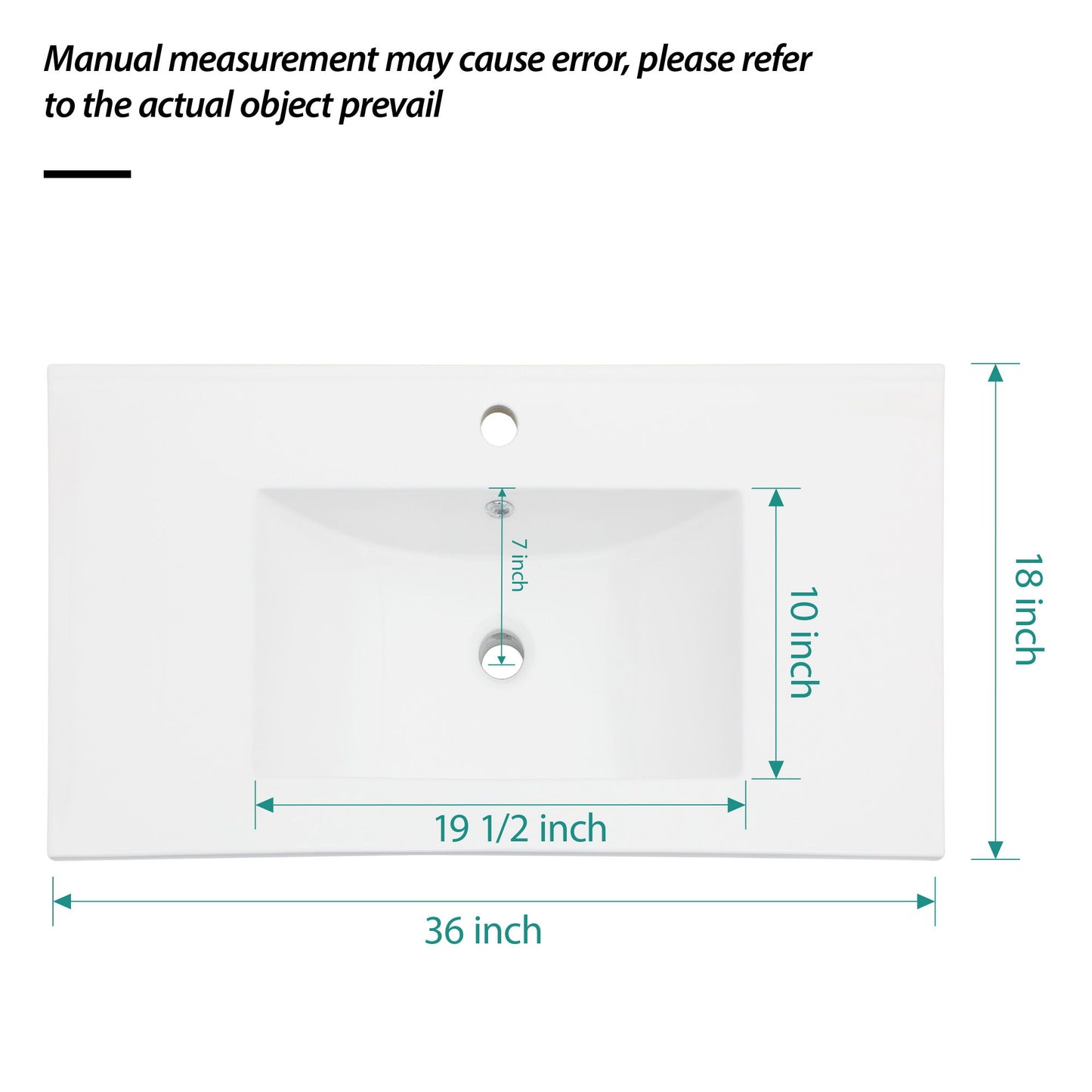 Premium Rectangular Vanity Top With Single Faucet Hole And Overflow