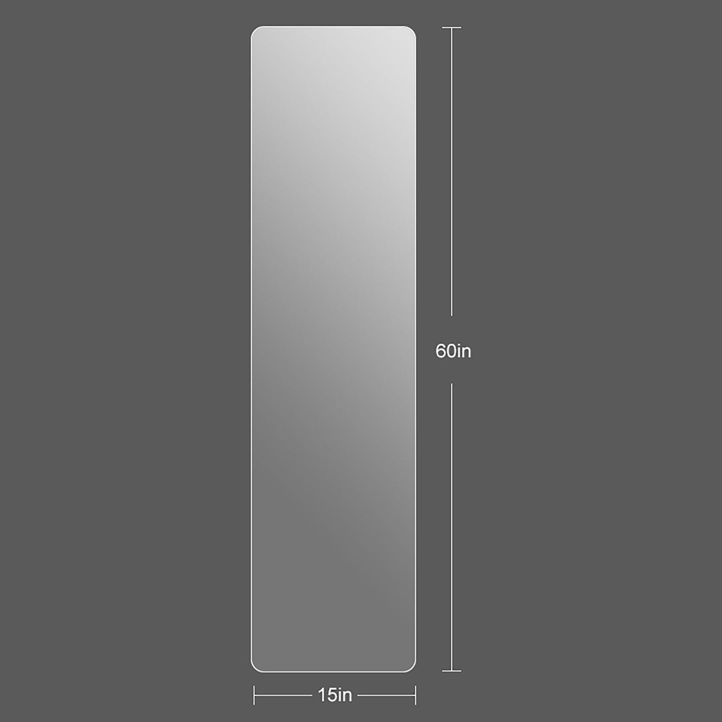 Full Body Round Corner Mirror For Living Room
