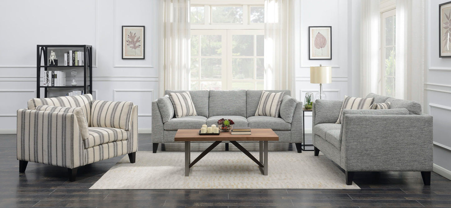 Loveseat - Gray - Wood