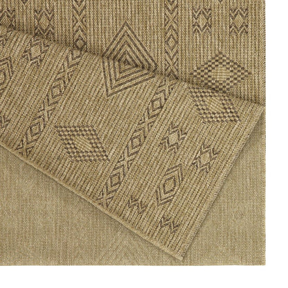 Alfombra Earth (80 cm x 220 cm) para interior y exterior, color yute, color moca