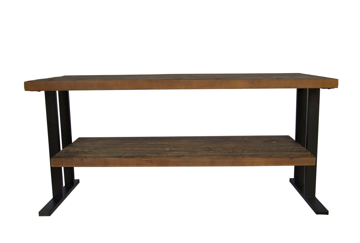 Consola multimedia con un estante para la decoración de tu hogar - Natural/Negro