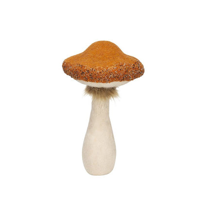 Adorno navideño de hongo, ideal para la fiesta de la cosecha, el festival de otoño y la decoración de mesa de Acción de Gracias (juego de 2) - Beige/Naranja
