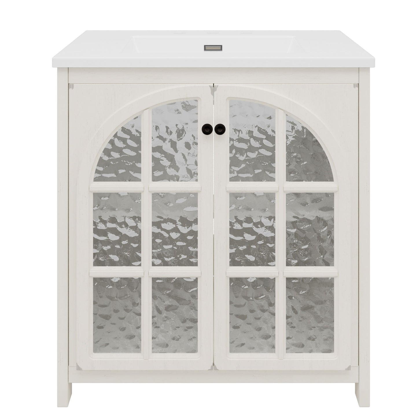 Vintage Farmhouse Bathroom Vanity With Ceramic Sink