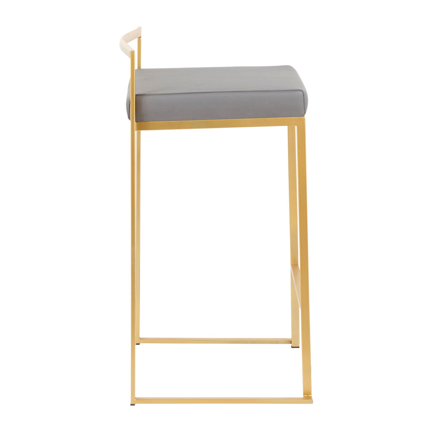 Taburete de bar Fuji de diseño contemporáneo y glamuroso (juego de 2)