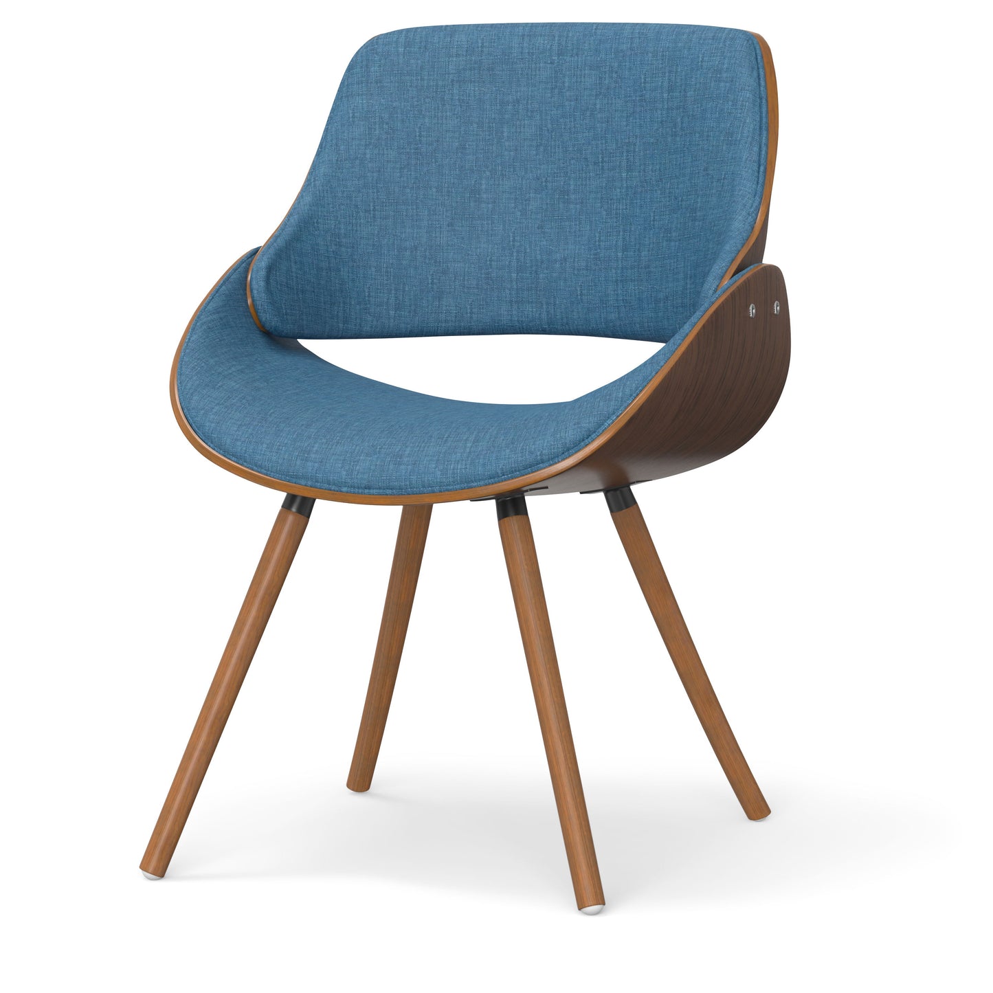 Malden - Silla de comedor tapizada de madera curvada con respaldo de madera