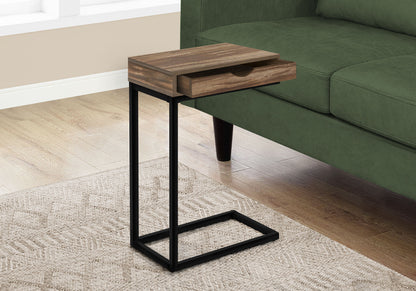 Mesa auxiliar en forma de C, diseño contemporáneo y elegante