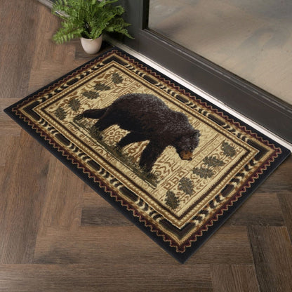 Alfombra estilo Lodge Nature's Nest de 1,60 m x 2,20 m, color negro