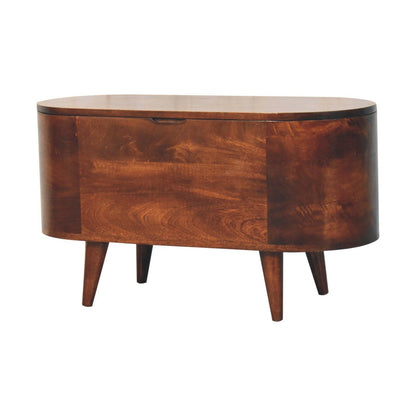 Rounded Lid Up Blanket Box