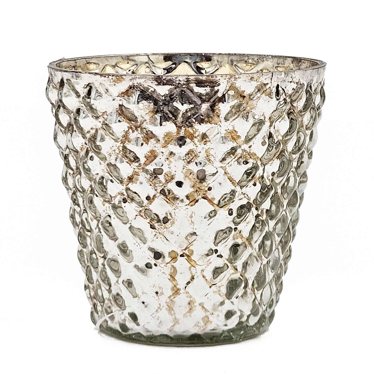 Vela de cera de soja perfumada en vaso (juego de 4) - Plateada