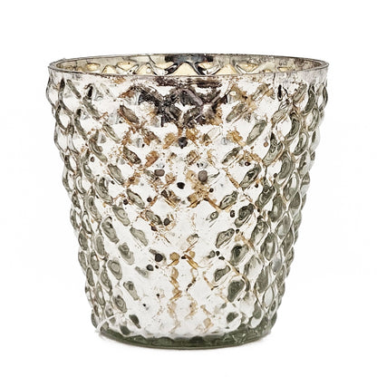 Vela de cera de soja perfumada en vaso (juego de 4) - Plateada