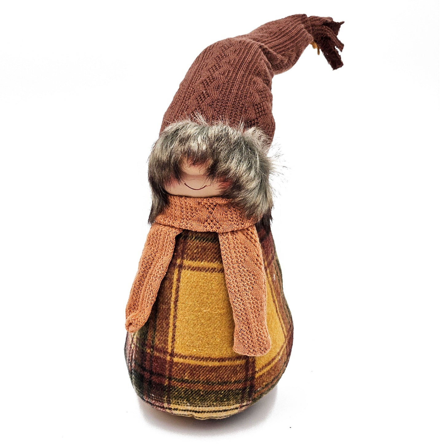 Gnomos decorativos para la mesa de Acción de Gracias (juego de 2) - Marrón/Amarillo