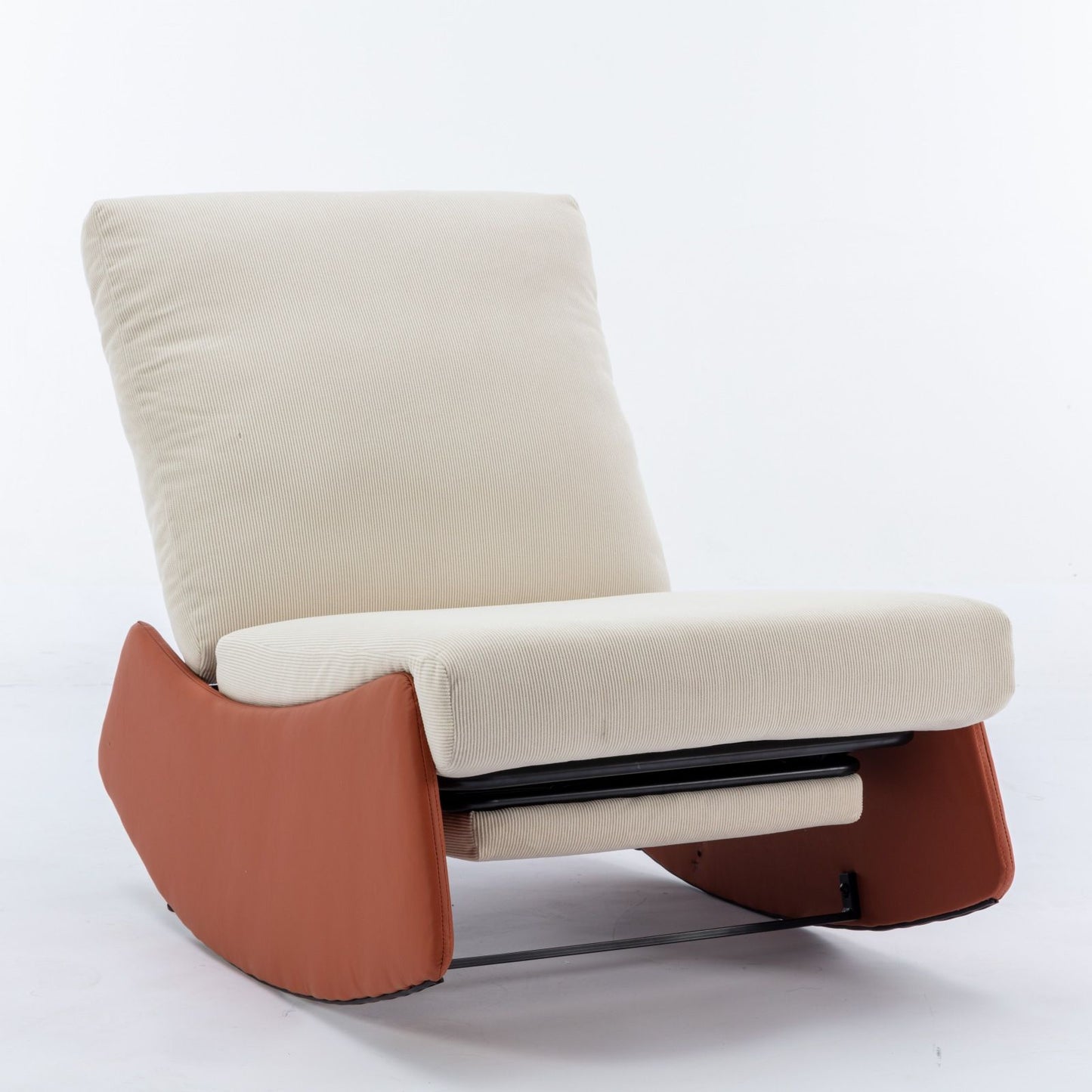 Mecedora moderna reclinable, cómoda mecedora para guardería con reposapiés, sillón de lectura con acento, sillón tapizado para relajarse y descansar, mecedora suave y acolchada para sala de estar y dormitorio.